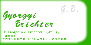 gyorgyi brichter business card